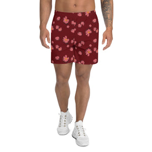 Pantalones cortos de flores: rojo oscuro