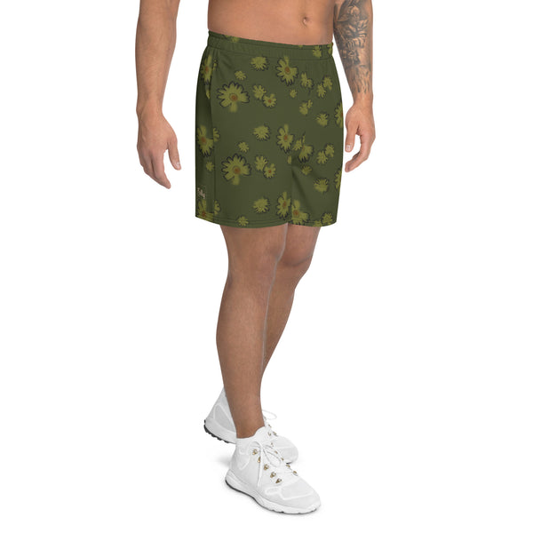 Pantalones cortos de flores: oliva