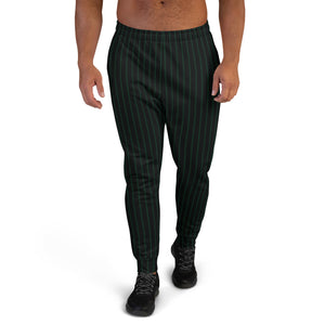 Pantalon de jogging passepoil à carreaux : Noir / Vert