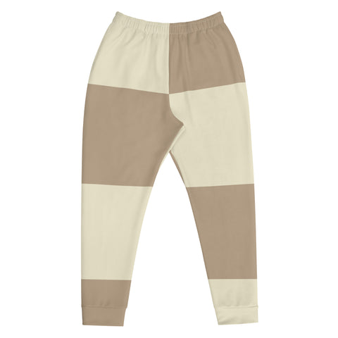 Big Check Jogger: Khaki & Cream