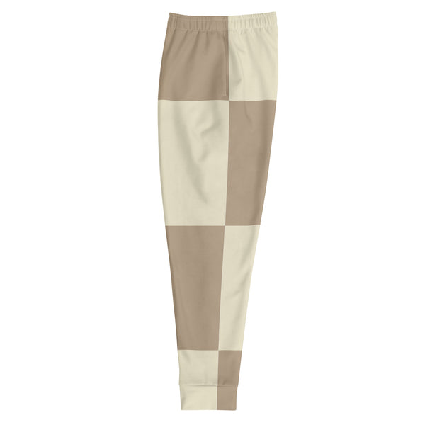 Big Check Jogger: Khaki & Cream