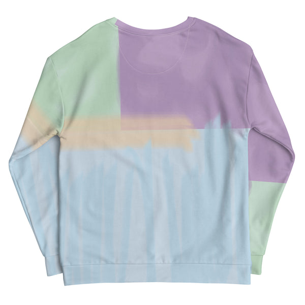 Rough Graffiti Sweatshirt: Dusty Purple / Lt Blue