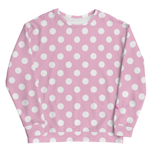 B____ Dot Sweatshirt: Lt Pink