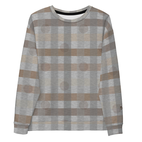 Digi Dot Plaid Sweatshirt: Grey