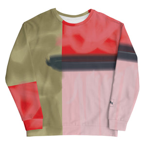 Rough Graffiti Sweatshirt: Olive/Pink