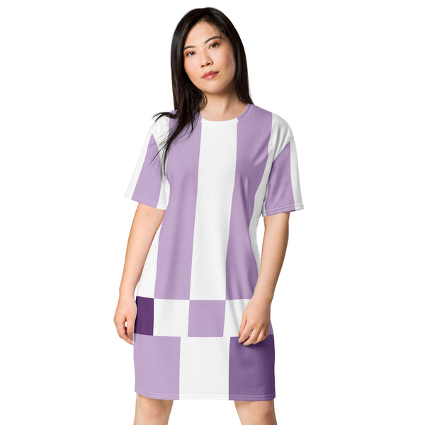 Emergency Broadcast T-shirt Dress: Purple