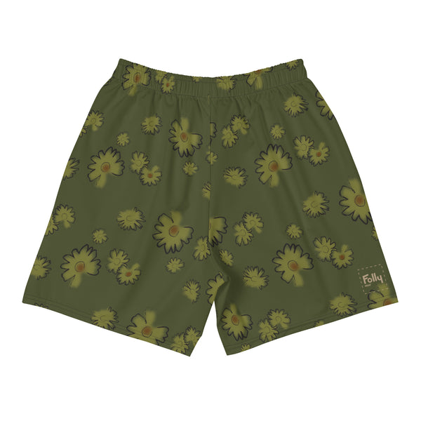 Pantalones cortos de flores: oliva