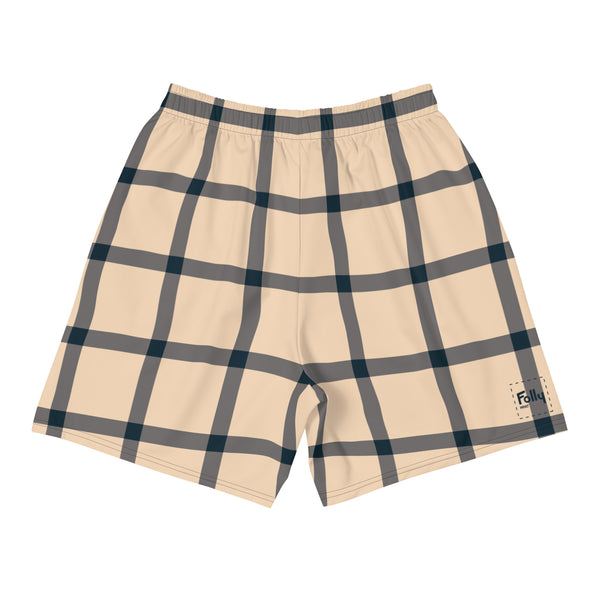 Short Big Plaid : Orange délavé / Marine