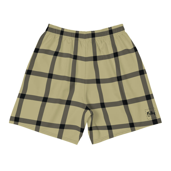 Big Plaid Shorts: Faded olive / Black