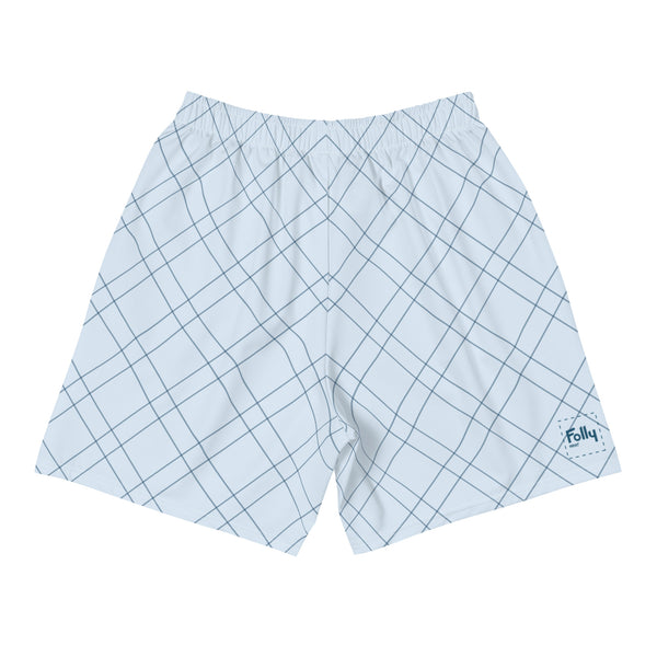 X-Ray Plaid Athletic Shorts: Lt Blue