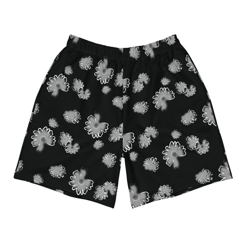 Pantalones cortos de flores: negro