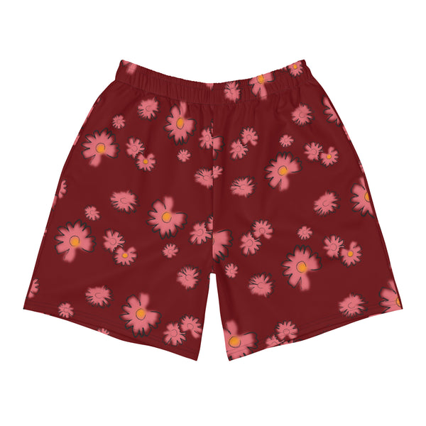 Short fleuri : Rouge foncé