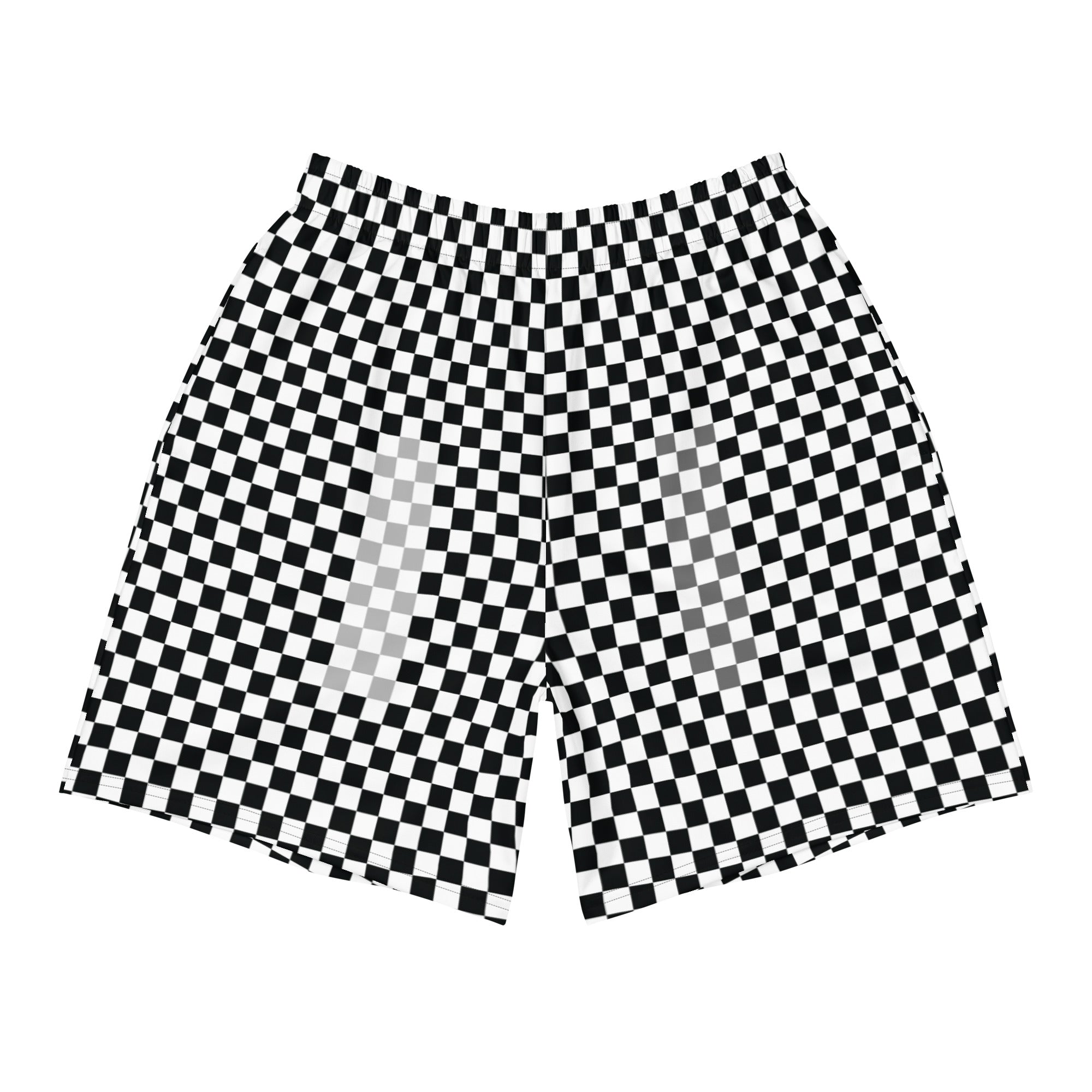 Checker Glitch Shorts: Black