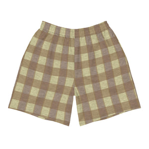 Digi Heather Plaid Shorts: Yellow / Brown