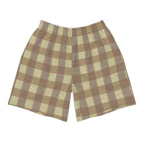 Digi Heather Plaid Shorts: Yellow / Brown