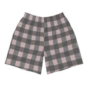 Digi Heather Plaid Shorts: Pink/Grey