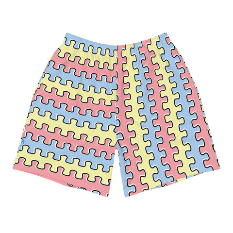 Jigsaw Shorts: Blue/Red/Yellow