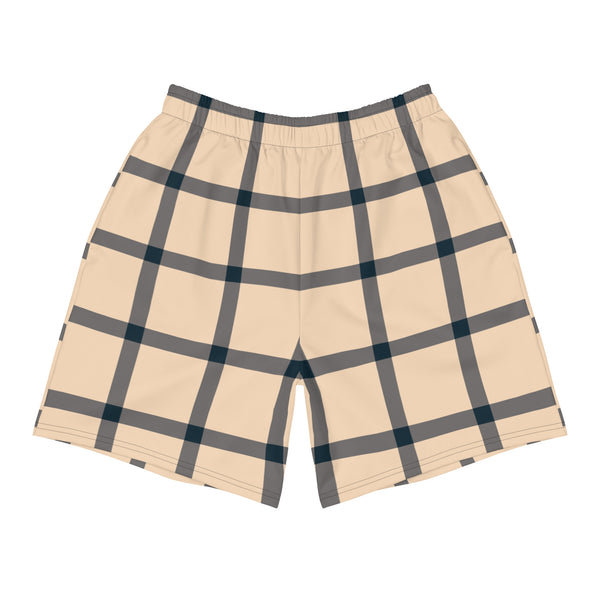 Big Plaid Shorts: Faded orange / Navy