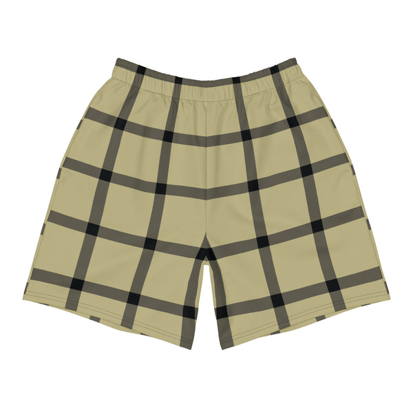 Big Plaid Shorts: Faded olive / Black