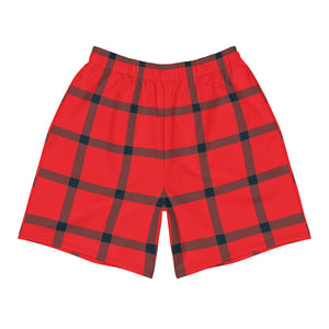 Big Plaid Shorts: Red / Navy