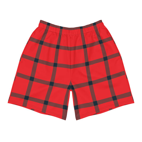 Big Plaid Shorts: Red / Navy