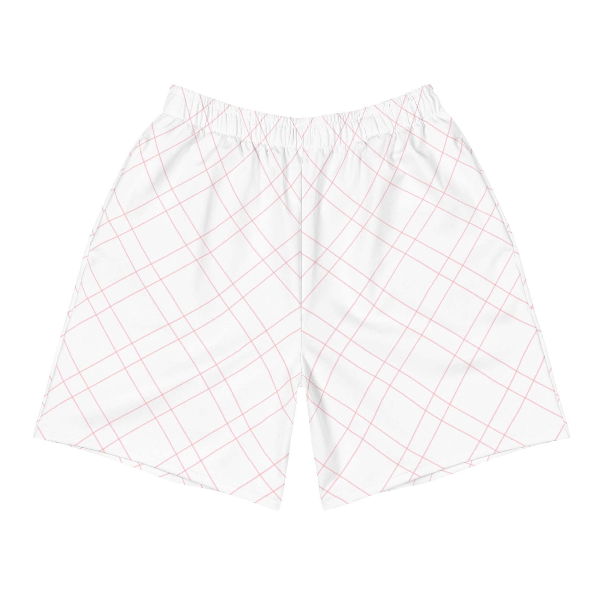 X-Ray Plaid Athletic Shorts: White