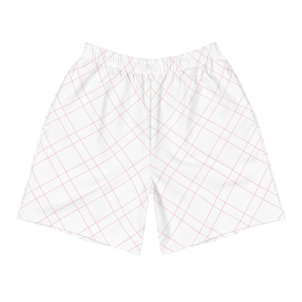 X-Ray Plaid Athletic Shorts: White