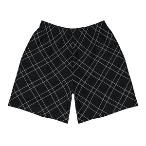 X-Ray Plaid Athletic Shorts: Black