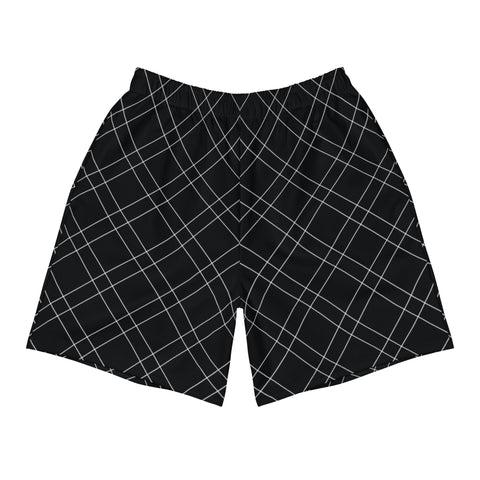 X-Ray Plaid Athletic Shorts: Black