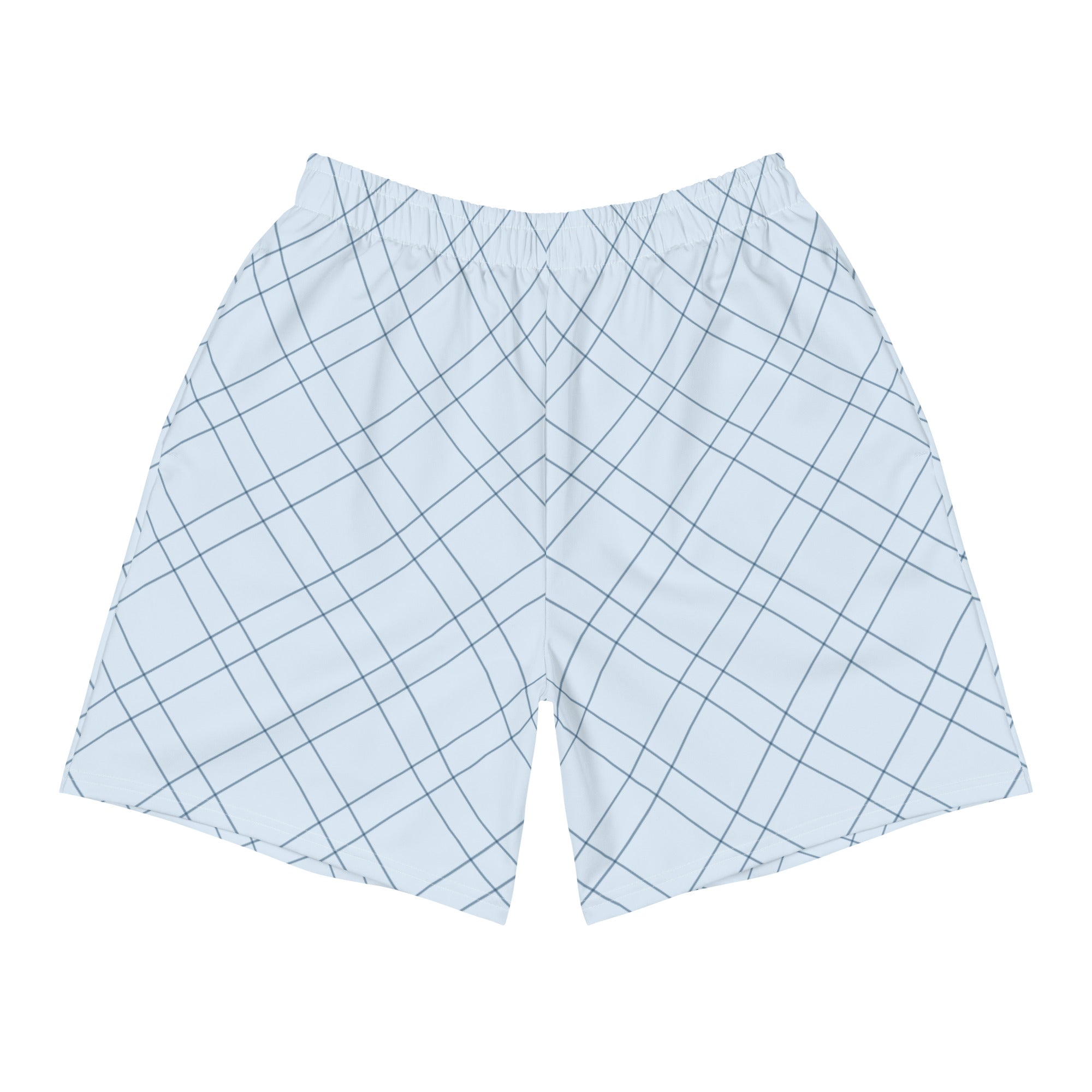 X-Ray Plaid Athletic Shorts: Lt Blue