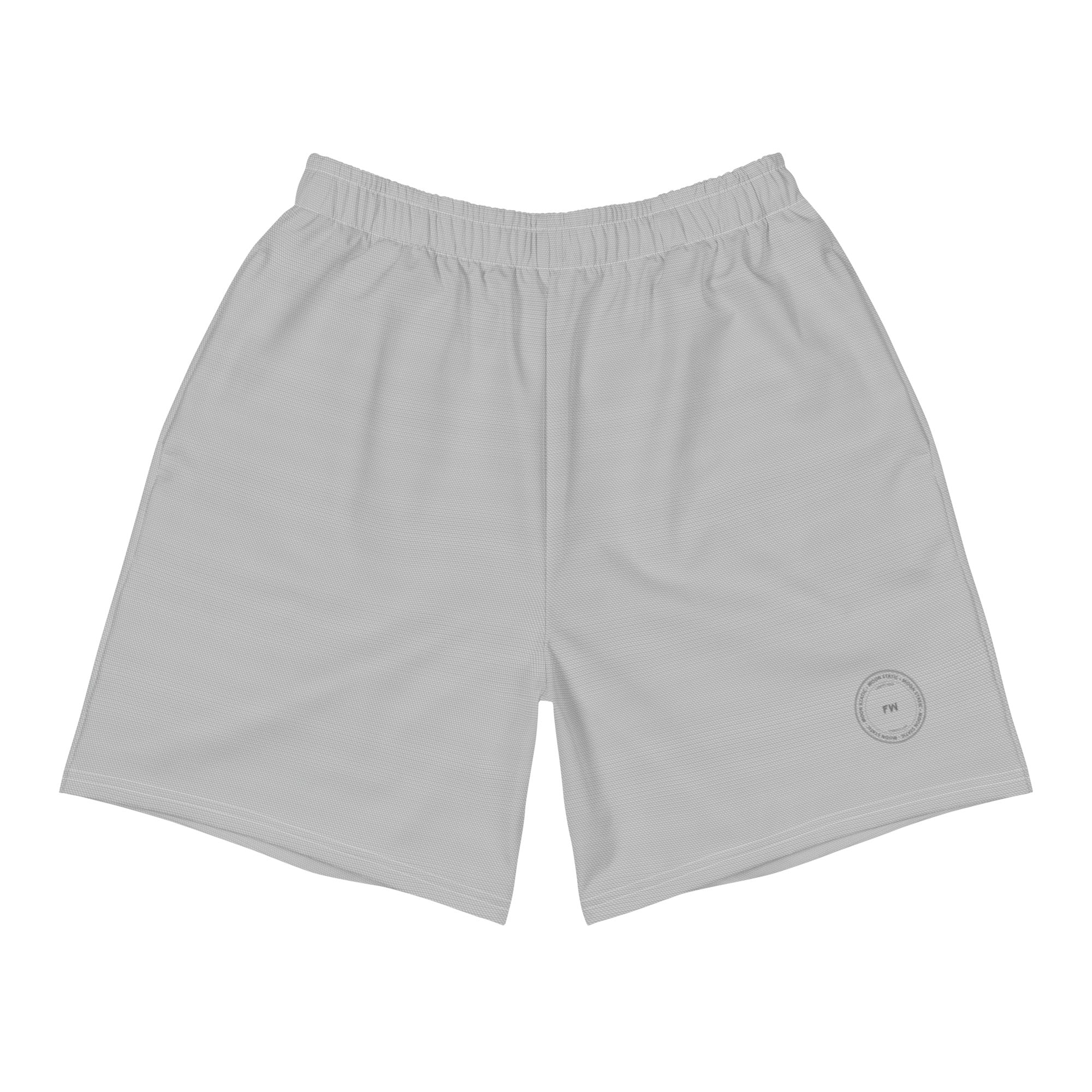 Micro Cube Athletic Shorts: Grey