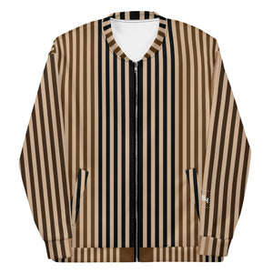 Choco Stripe Bomber Jacket