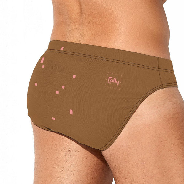 8 Bit Millipede Speedo: Whisky / Peach