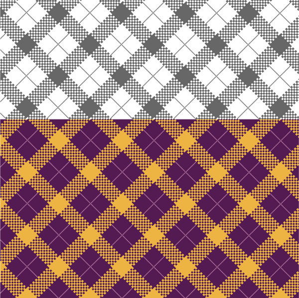 Retro Plaid One-Piece Swimsuit: Plum / White