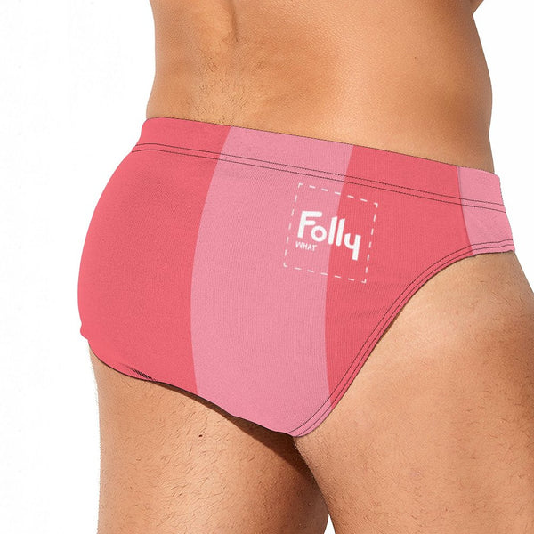 Big Stripe Speedo: Washed Red