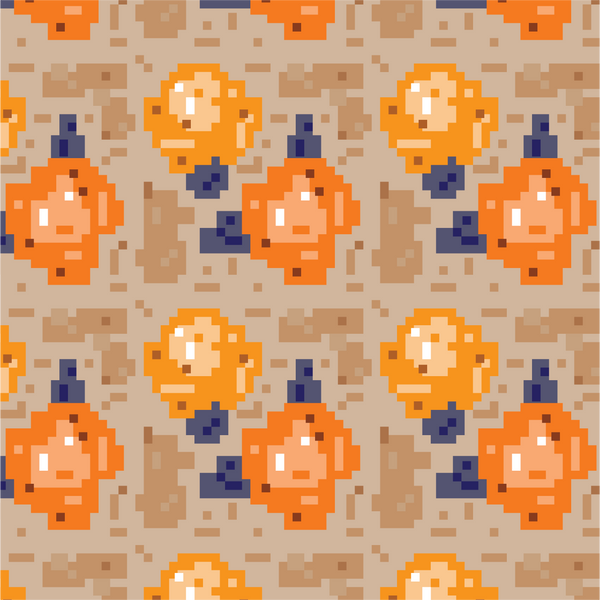 Pixelated Floral Sarong: Gold / Caramel