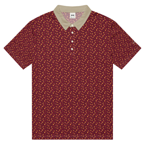 Bedrock Camo Polo: Oxblood