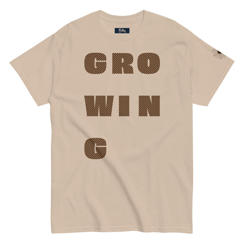 Growing T-shirt: Brown Check