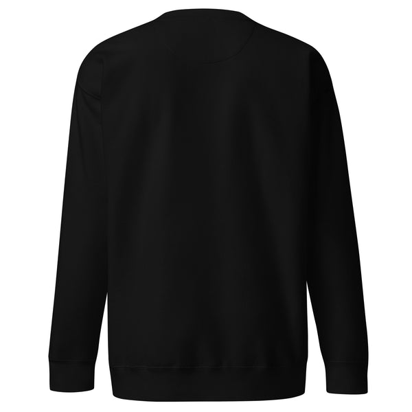 Flower Scribbles Embroidered Sweatshirt: Black