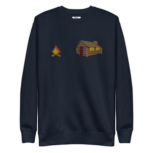 Cabin in the Woods Embroidered Sweatshirt: Navy