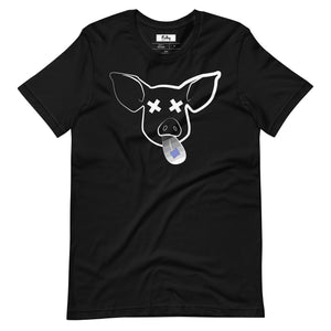 Party Pig T-Shirt: Black