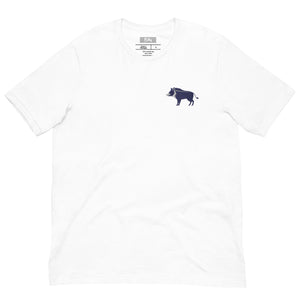 Mr. Wild Boar Embroiderd T-shirt: White