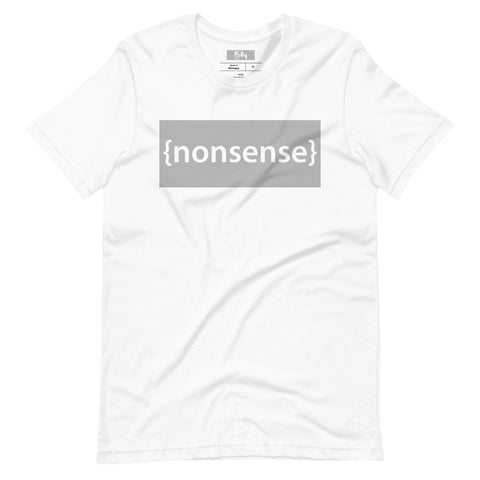 Nonsense T-Shirt: White/Navy