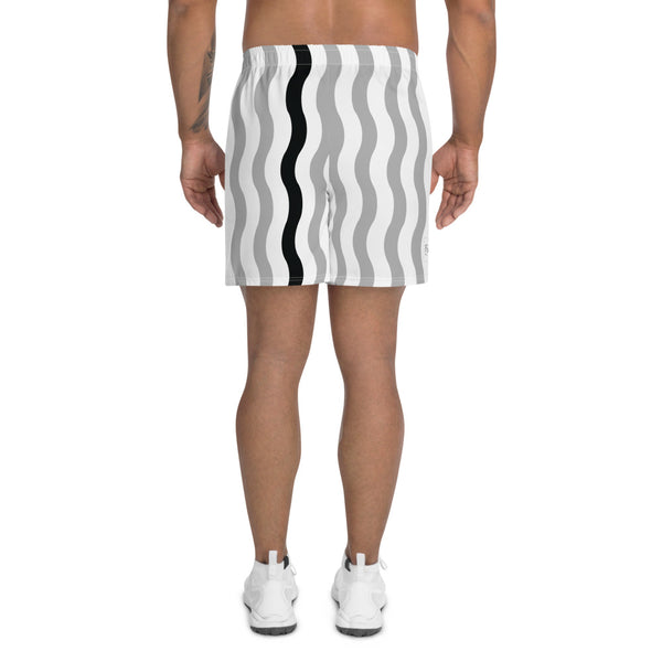 Brainwaves Athletic Shorts: White