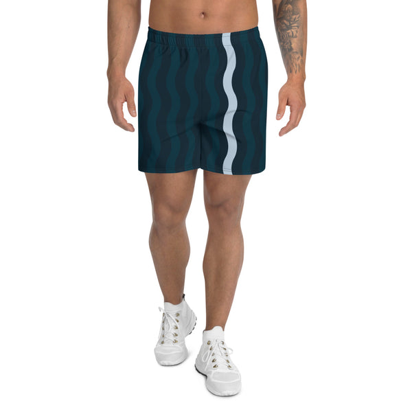 Brainwaves Athletic Shorts: Navy