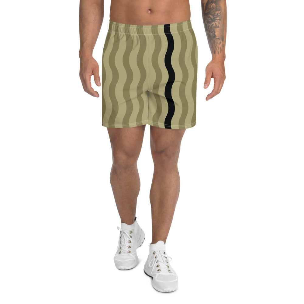Brainwaves Athletic Shorts: Washed Olive