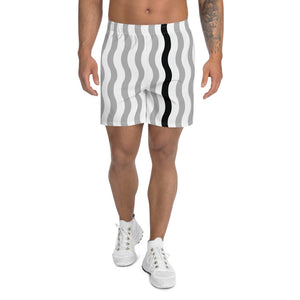 Brainwaves Athletic Shorts: White