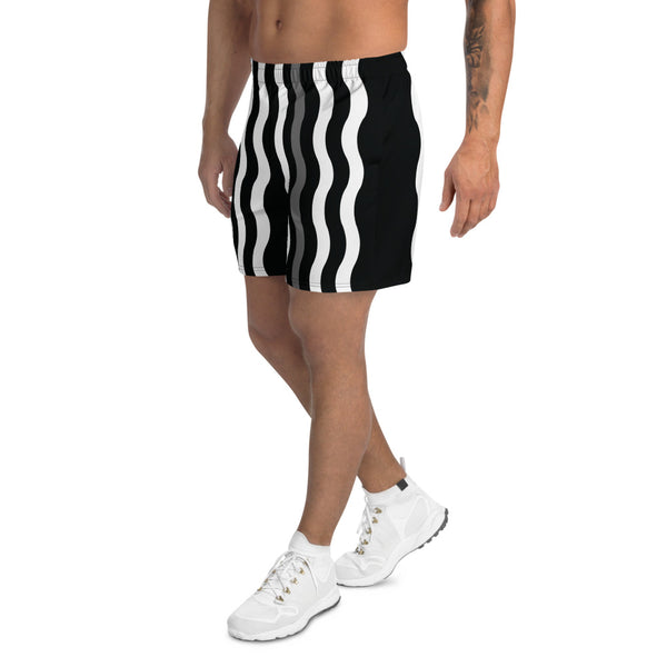 Brainwaves Athletic Shorts: Black