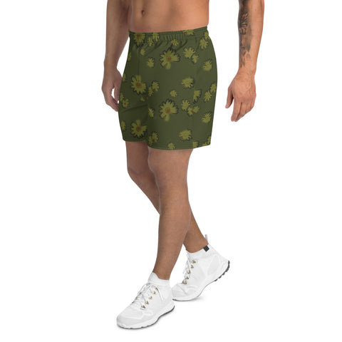 Flower Shorts: Olive