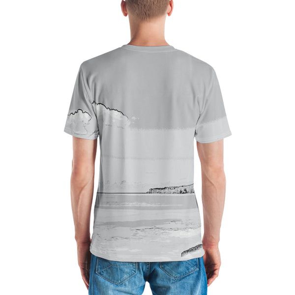 T-shirt imprimé planète gris